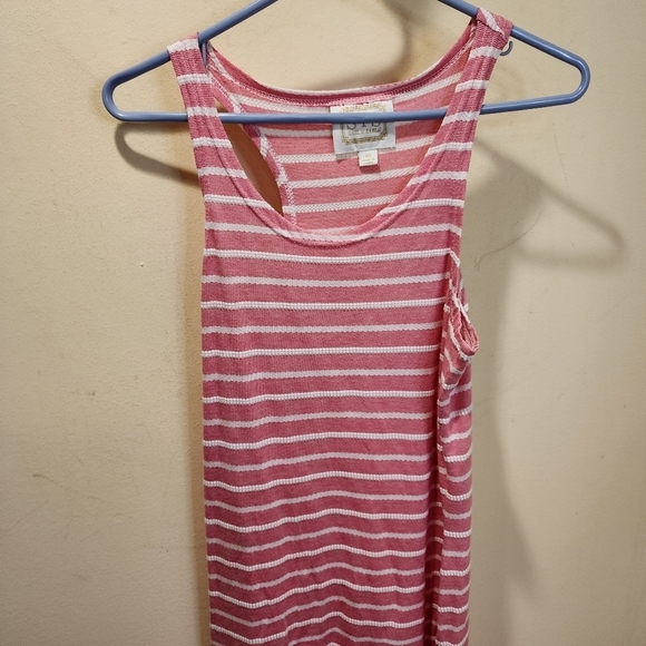 SAIL TO SABLE Jetting to Jetties Maxi Dress Pink Stripe Sleeveless Tank XS - Picture 7 of 11